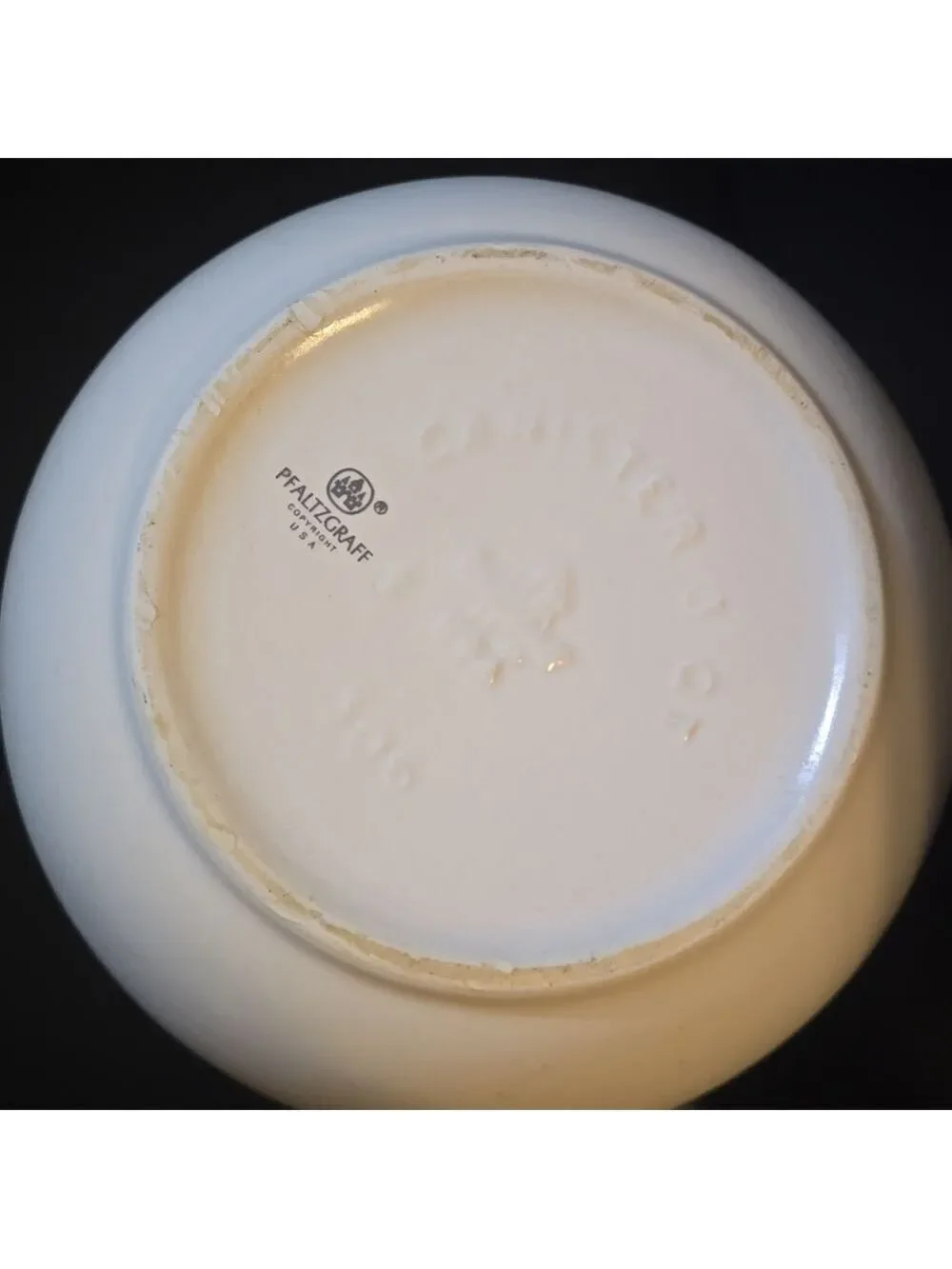 Pfaltzgraff Cream Ceramic Canister Vintage 3 Quart